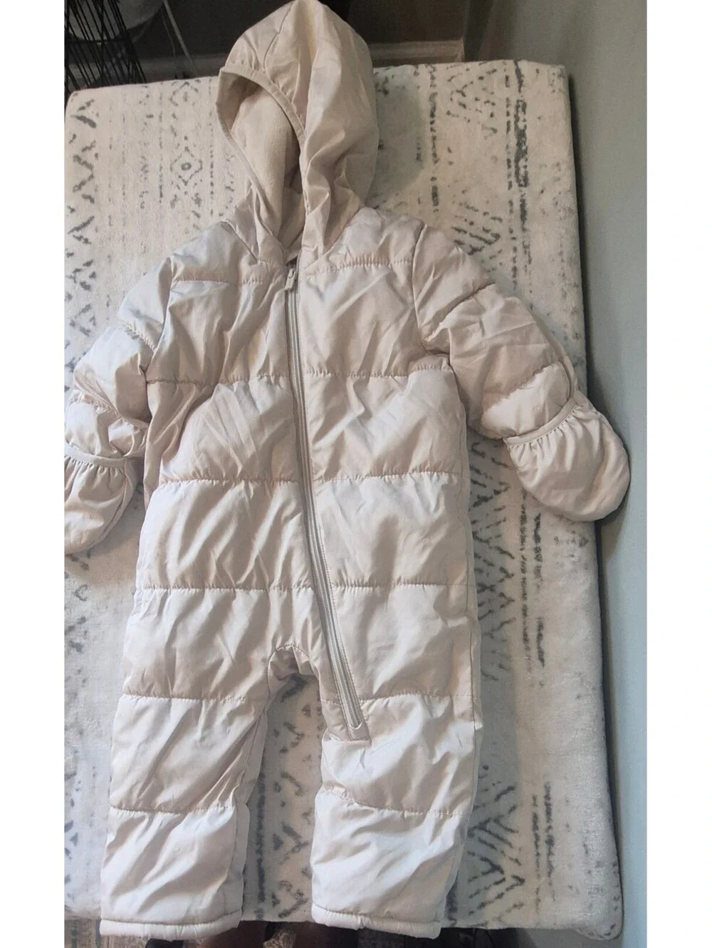 Old Navy Beige Baby Snowsuit 18-24 Months Water-Resistant Winter Suit
